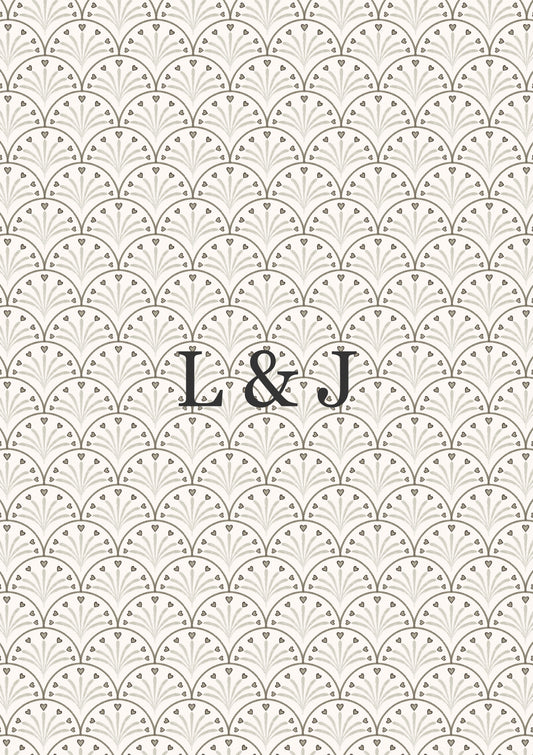 CUSTOM Initial Heart Block Print Green