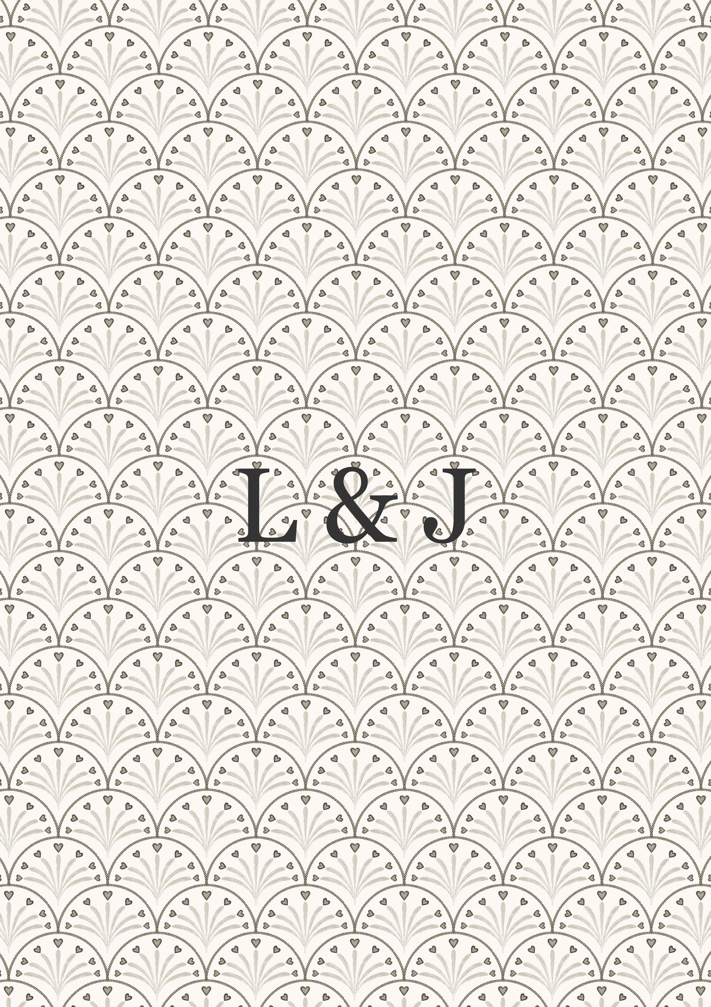 CUSTOM Initial Heart Block Print Green