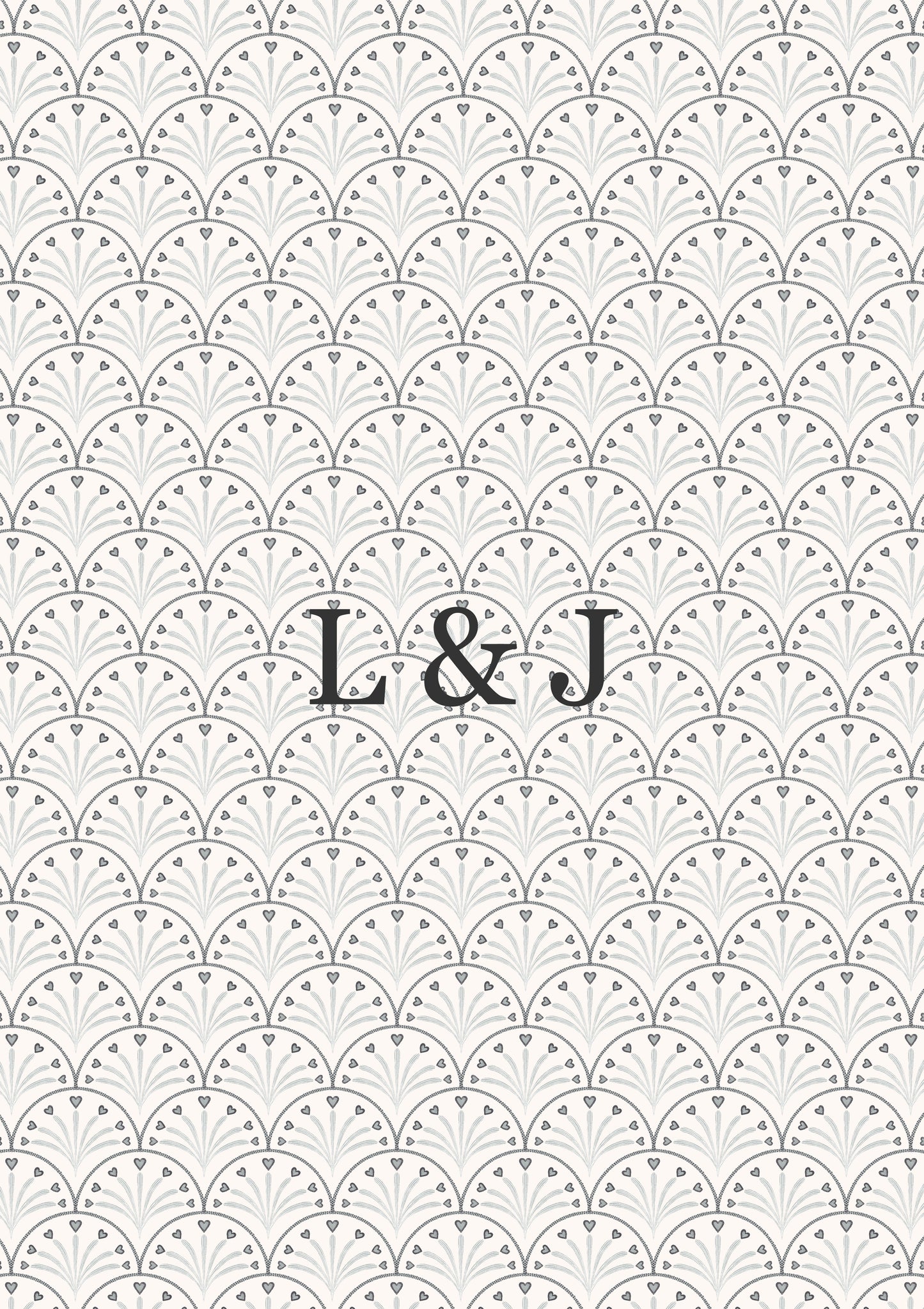 CUSTOM Initial Heart Block Print Blue