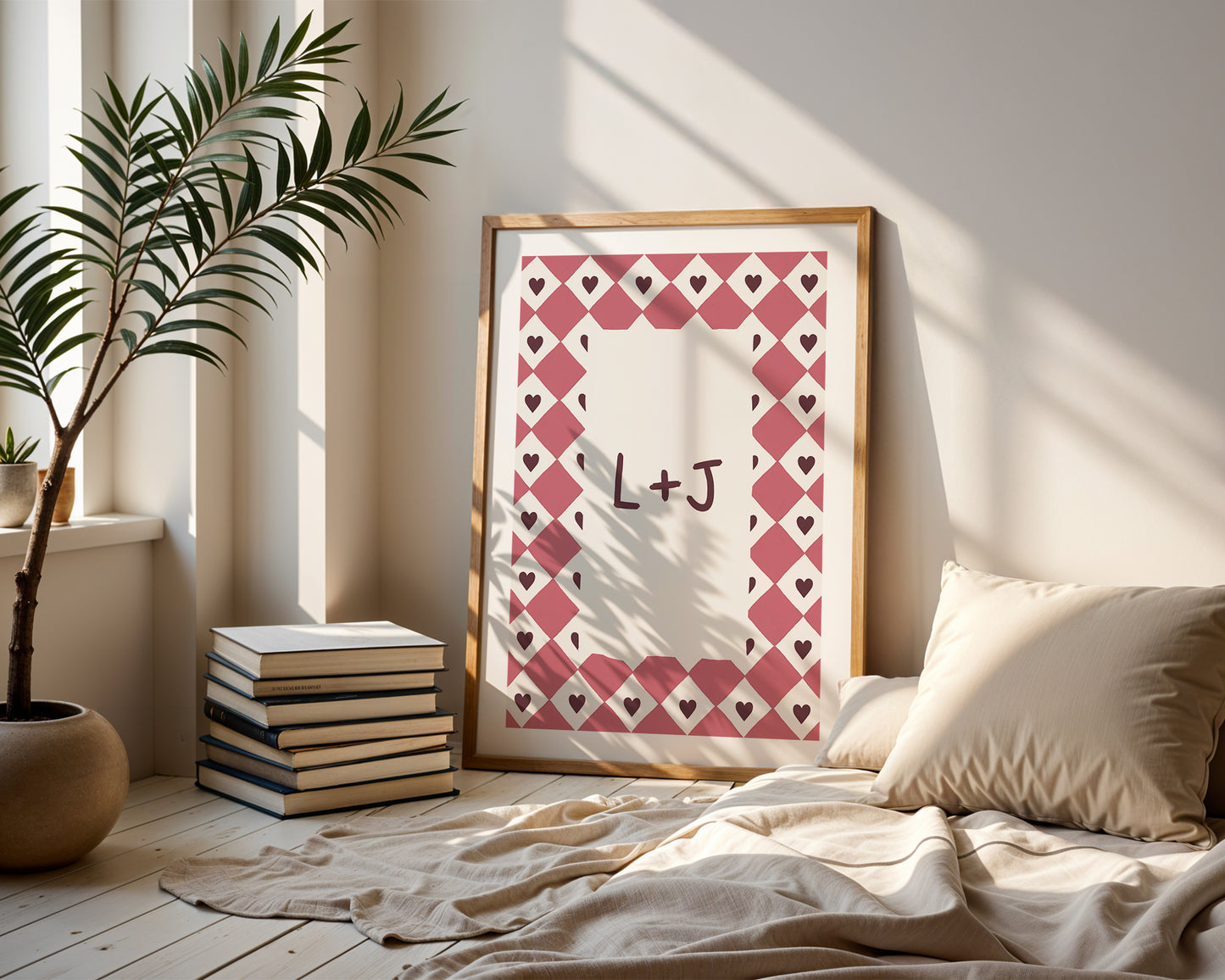 CUSTOM Initial Heart Checkerboard