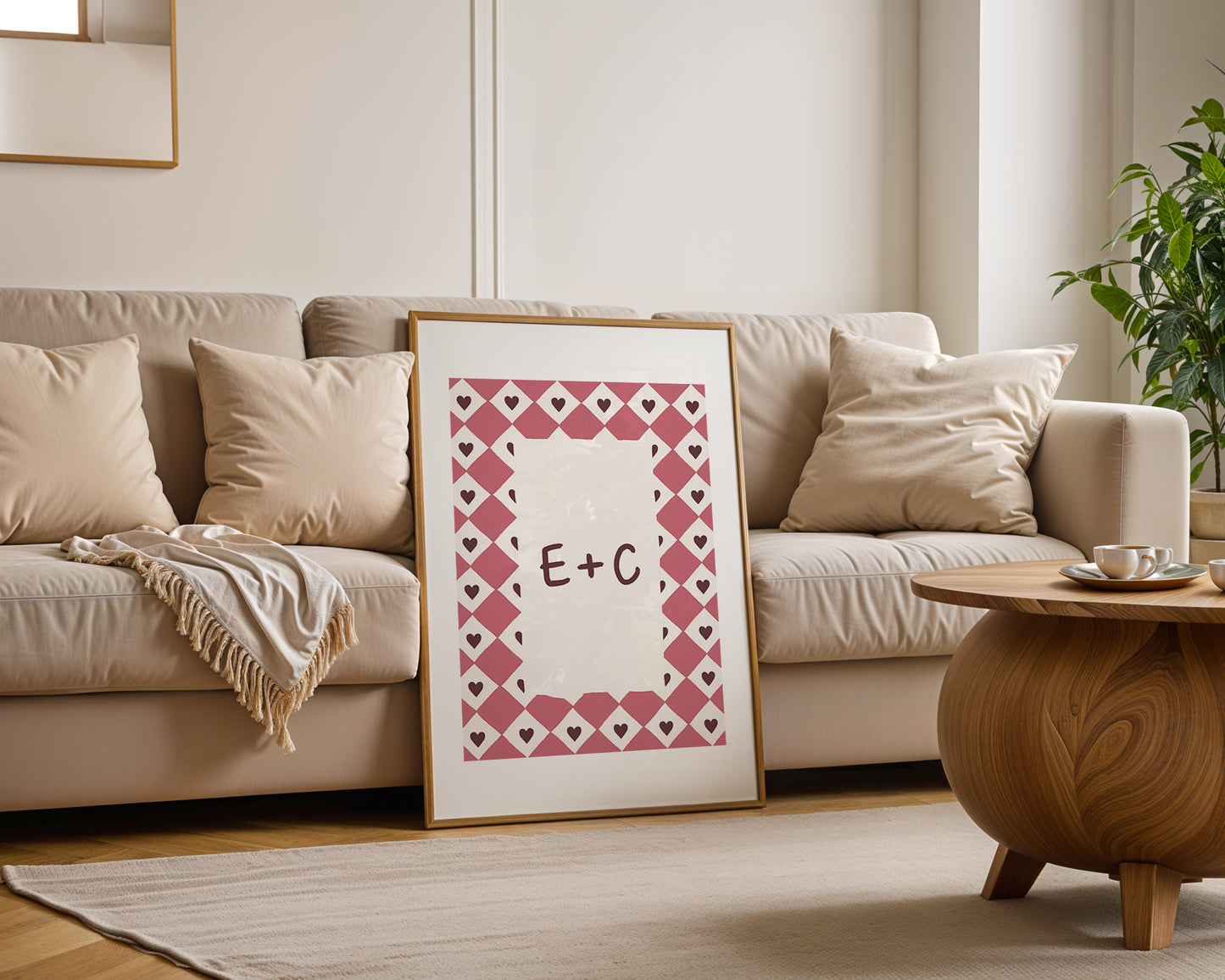 CUSTOM Initial Heart Checkerboard