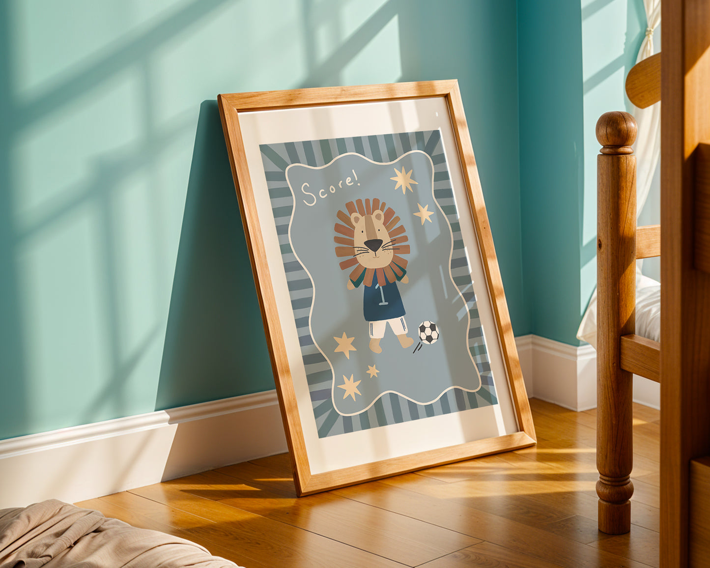 Score! Lion Football Print
