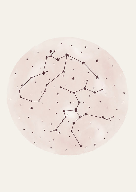 CUSTOM Zodiac Constellation Pink