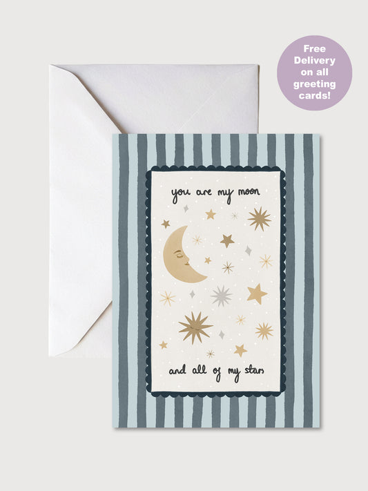 Moon and Stars Card