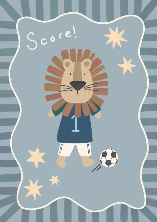Score! Lion Football Print